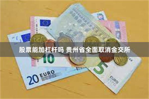 股票能加杠杆吗 贵州省全面取消金交所