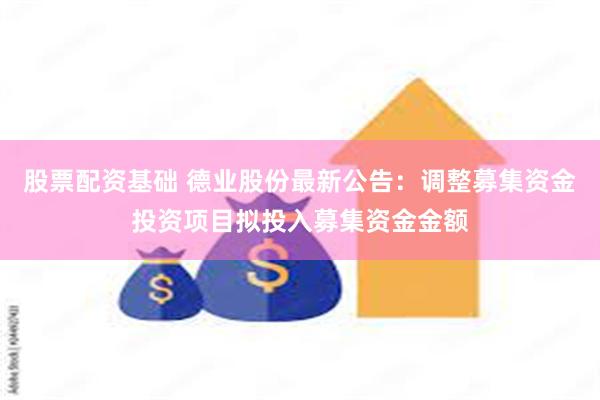 股票配资基础 德业股份最新公告：调整募集资金投资项目拟投入募集资金金额